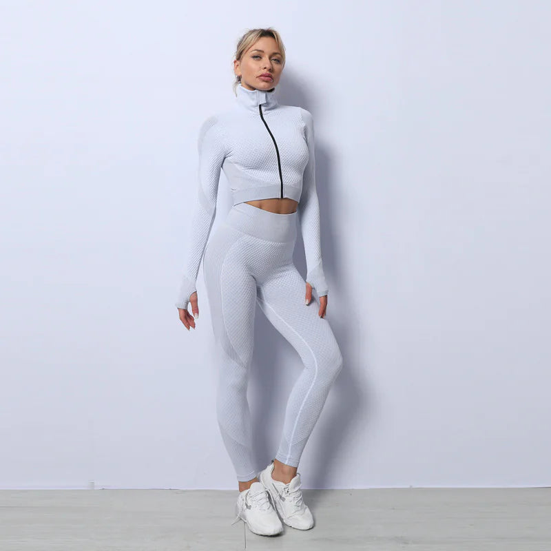⚡ Elev8 FlexForm™ Seamless Yoga Set – Sculpt, Stretch & Perform