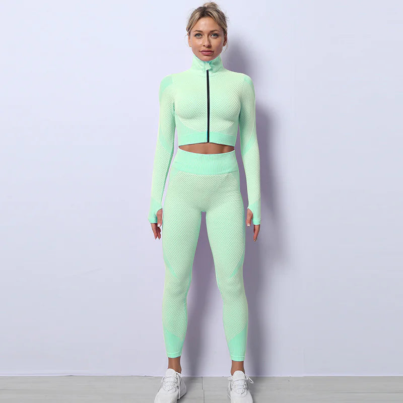 ⚡ Elev8 FlexForm™ Seamless Yoga Set – Sculpt, Stretch & Perform