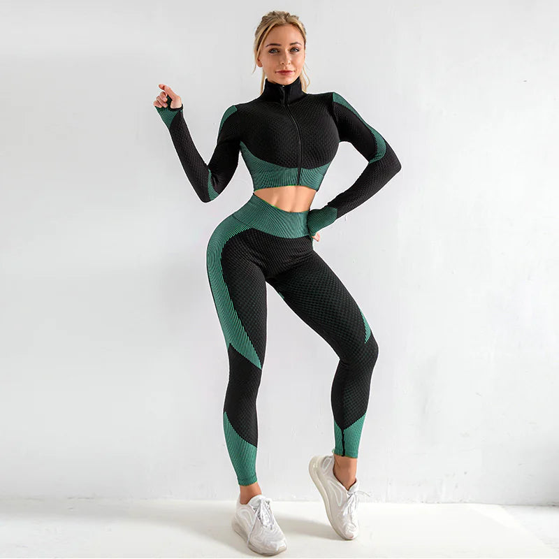 ⚡ Elev8 FlexForm™ Seamless Yoga Set – Sculpt, Stretch & Perform