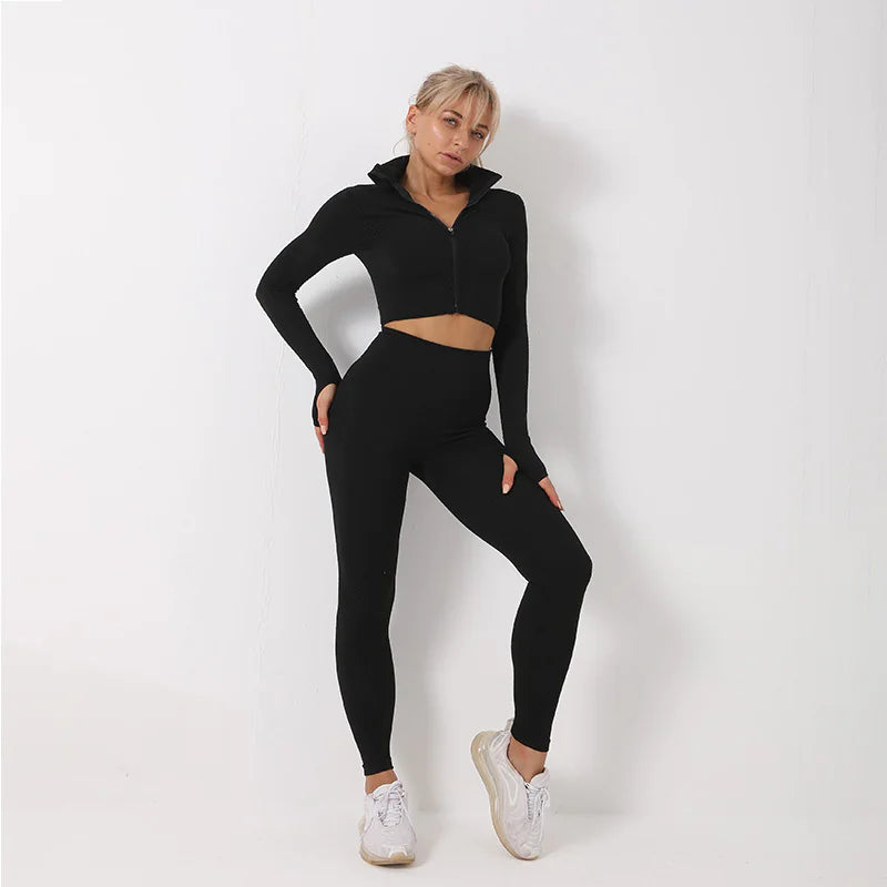 ⚡ Elev8 FlexForm™ Seamless Yoga Set – Sculpt, Stretch & Perform